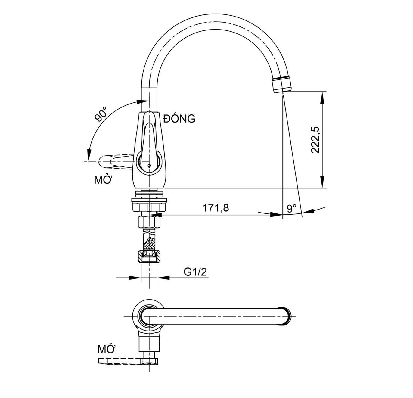 a drawing of a faucet