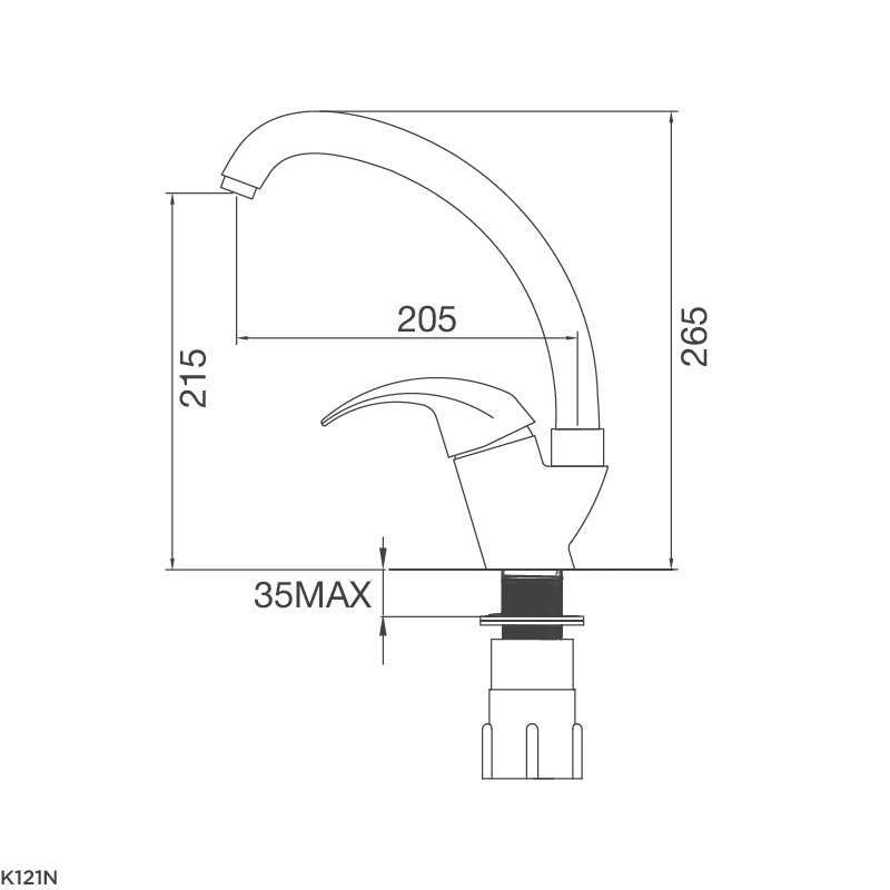 Vòi rửa chén K121N