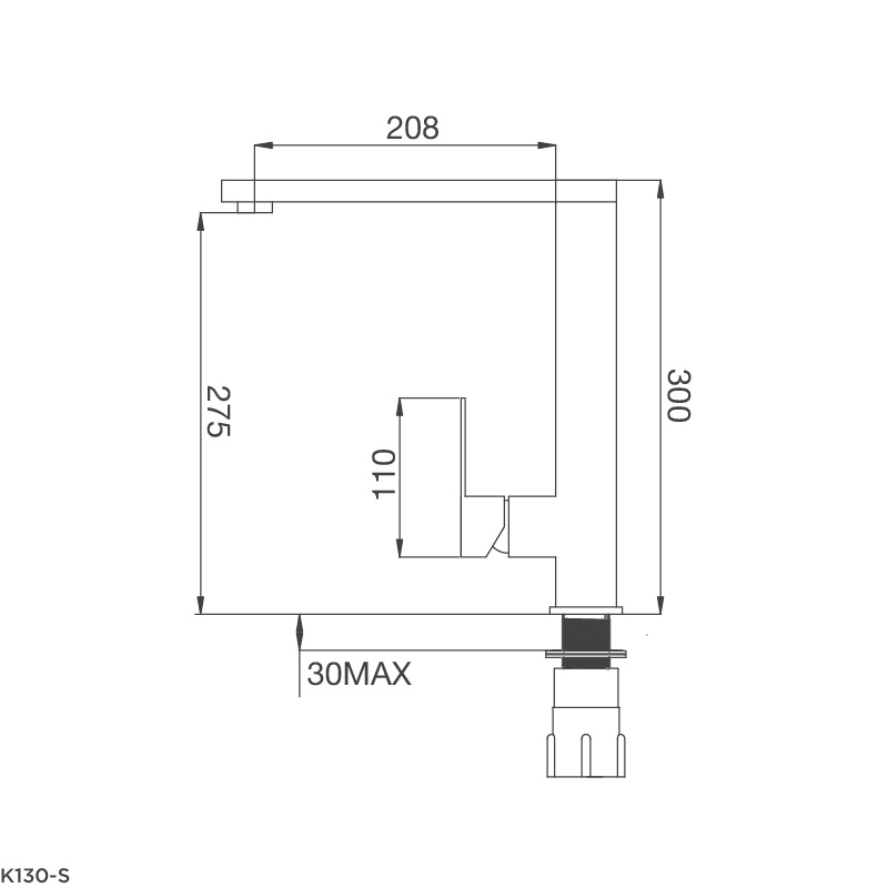 Vòi rửa chén K130-S