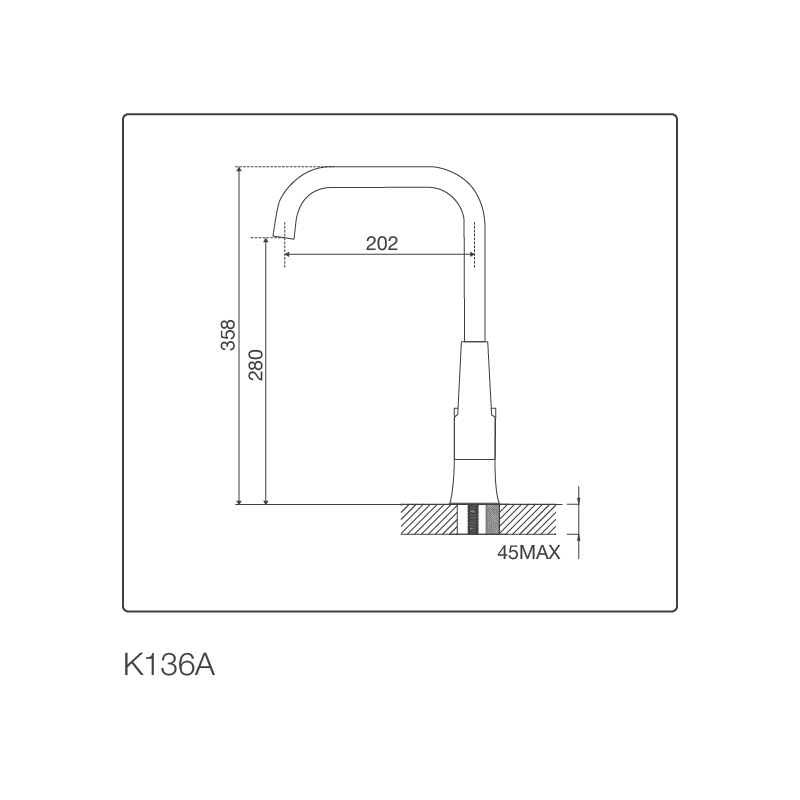 Vòi chậu rửa chén K136A