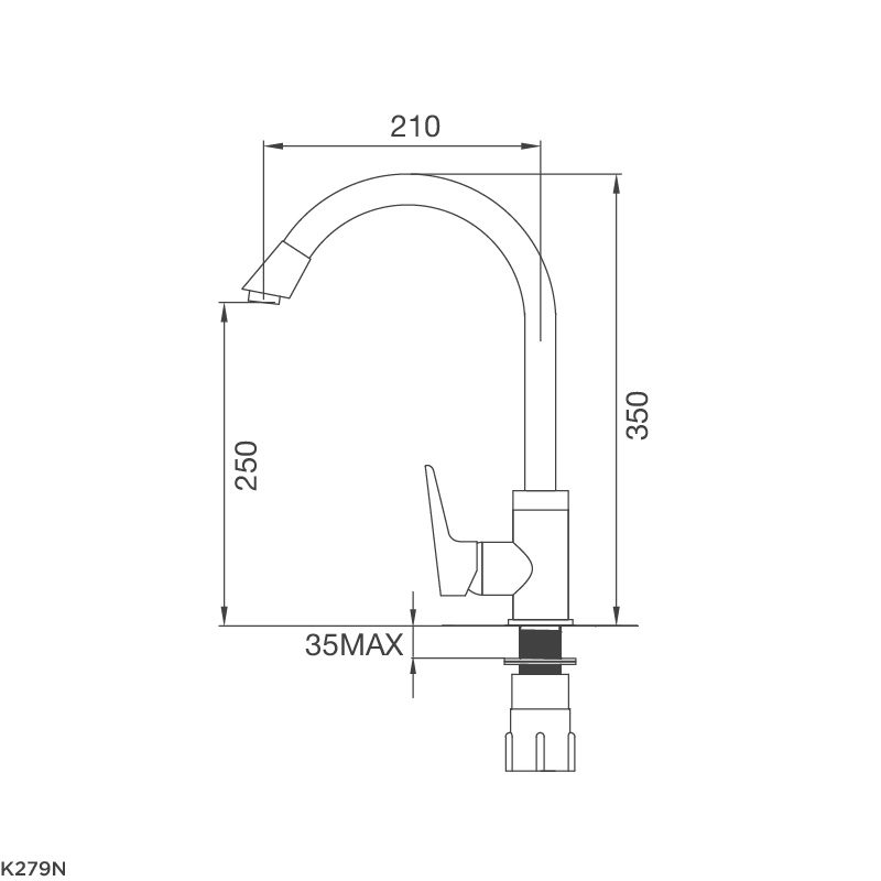 Vòi rửa chén K279N