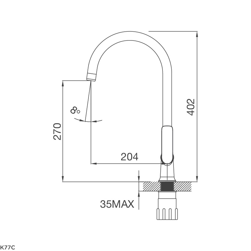 Vòi rửa chén K77C
