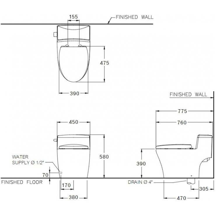Bàn cầu 1 khối COTTO C10347 nắp đóng êm ban-cau-1-khoi-cotto-c10347-nap-dong-em