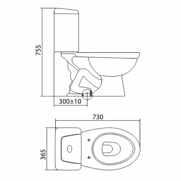 Bàn cầu 2 khối Viglacera VT34 ban-cau-2-khoi-viglacera-vt34