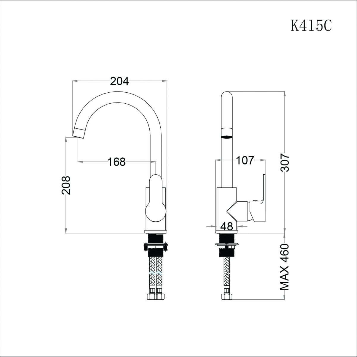 Vòi chén Caesar K415C nóng lạnh voi-chen-caesar-k415c-nong-lanh