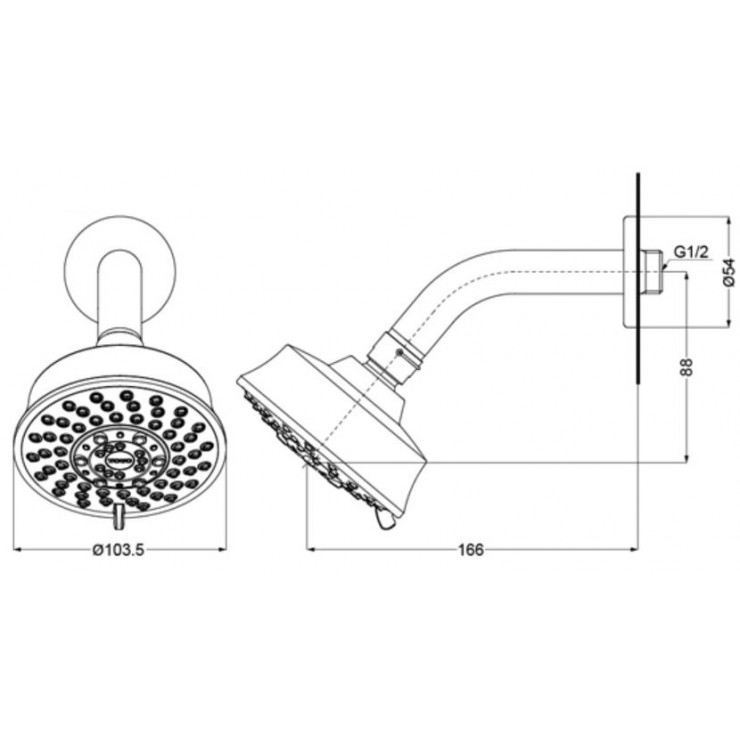 Bát sen gắn tường TOTO TBW03001B 2 chế độ bat-sen-gan-tuong-toto-tbw03001b-2-che-do