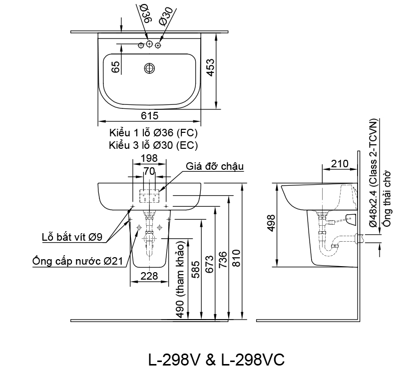 Chậu rửa lavabo Inax L-298V chân lửng L-298VC chau-rua-lavabo-inax-l-298v-chan-lung-l-298vc