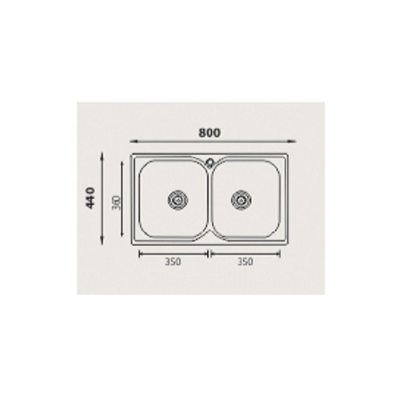 Chậu rửa inox 304 2 hộc Roland RL8044LK chau-rua-inox-304-2-hoc-roland-rl8044lk