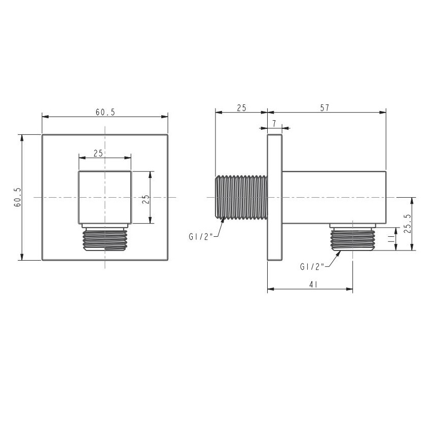 Cút nối tường American Standard FFAS9142 cut-noi-tuong-american-standard-ffas9142