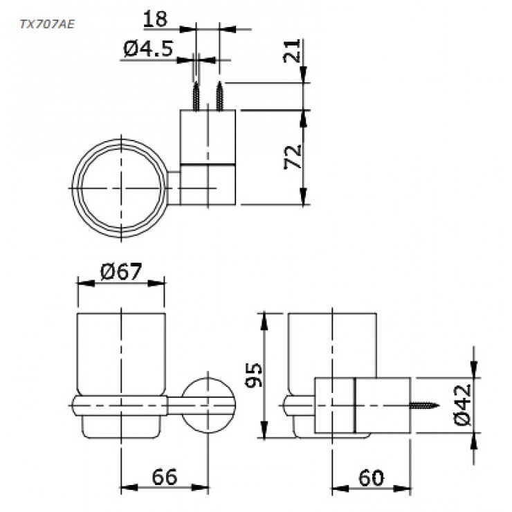 Kệ ly đựng bàn chải TOTO TX707AE ke-ly-dung-ban-chai-toto-tx707ae