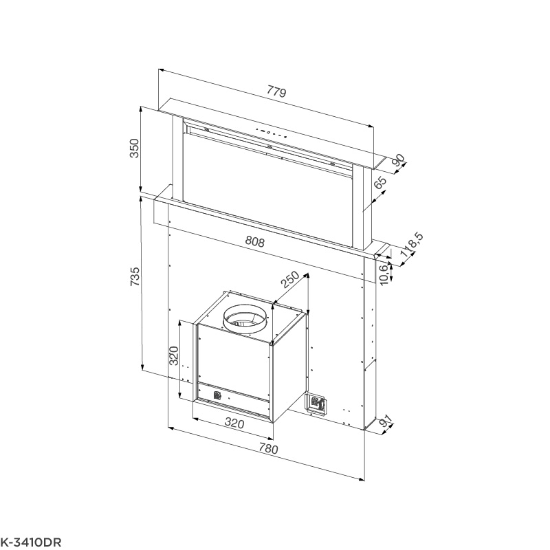Máy hút mùi âm bàn Malloca K-3410DDR may-hut-mui-am-ban-malloca-k-3410ddr
