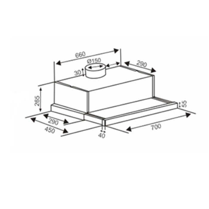 Máy hút mùi âm tủ Capri CR-702G may-hut-mui-am-tu-capri-cr-702g
