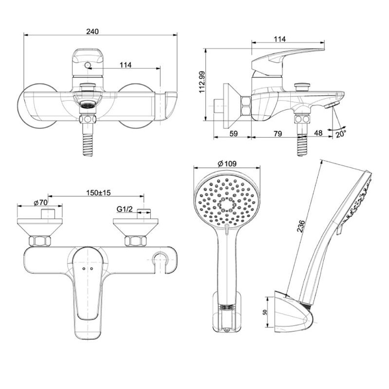 Sen tắm nóng lạnh American Standard WF-0911 sen-tam-nong-lanh-american-standard-wf-0911