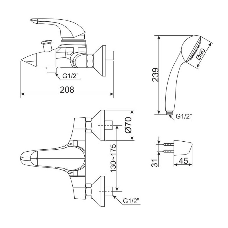 Sen tắm nóng lạnh American Standard WF-1511 sen-tam-nong-lanh-american-standard-wf-1511