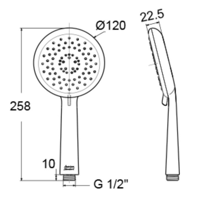 Tay sen 3 chế độ American Standard A-6099-CH-HS tay-sen-3-che-do-american-standard-a-6099-ch-hs