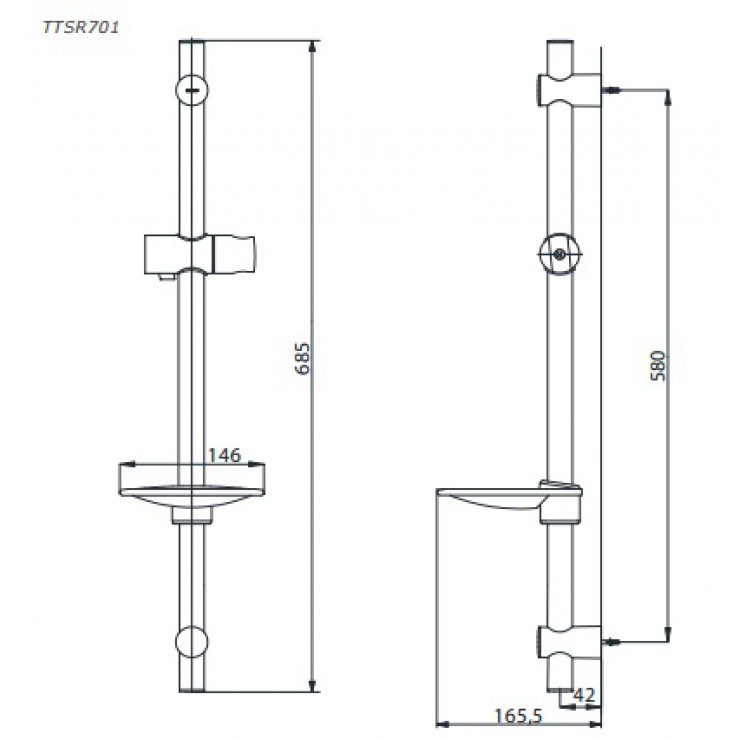 Thanh trượt sen tắm TOTO TTSR701 thanh-truot-sen-tam-toto-ttsr701