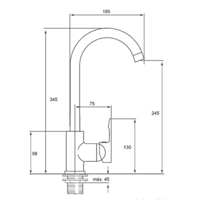 Vòi bếp KELI PLUS KRC32-519 nóng lạnh voi-bep-keli-plus-krc32-519-nong-lanh