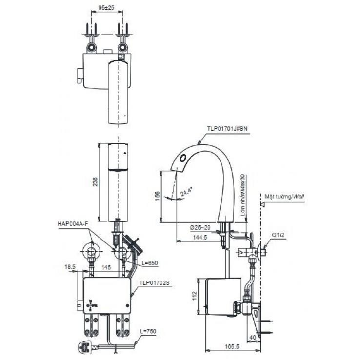 Vòi lavabo cảm ứng nhiệt độ TOTO TLP01701J#BN/TLP01702S voi-lavabo-cam-ung-nhiet-do-toto-tlp01701j-bn-tlp01702s