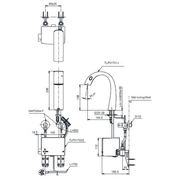 Vòi lavabo cảm ứng nhiệt độ TOTO TLP01701J/TLP01702S voi-lavabo-cam-ung-nhiet-do-toto-tlp01701j-tlp01702s