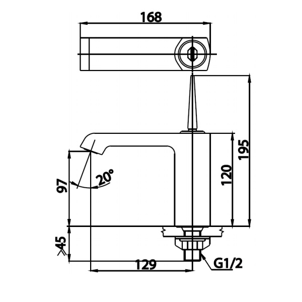 Vòi lavabo COTTO CT1181J#RG lạnh voi-lavabo-cotto-ct1181j-rg-lanh