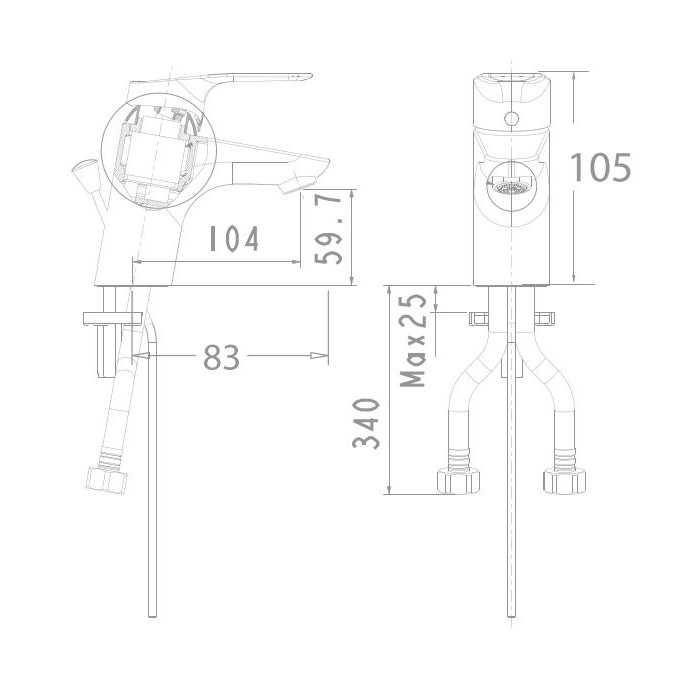Vòi lavabo nóng lạnh American Standard WF-0301 voi-lavabo-nong-lanh-american-standard-wf-0301