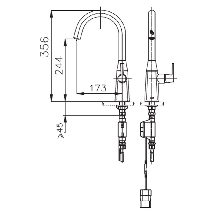 Vòi rửa chén COTTO CT4911A(DC) lạnh tự động dùng pin voi-rua-chen-cotto-ct4911a-dc-lanh-tu-dong-dung-pin