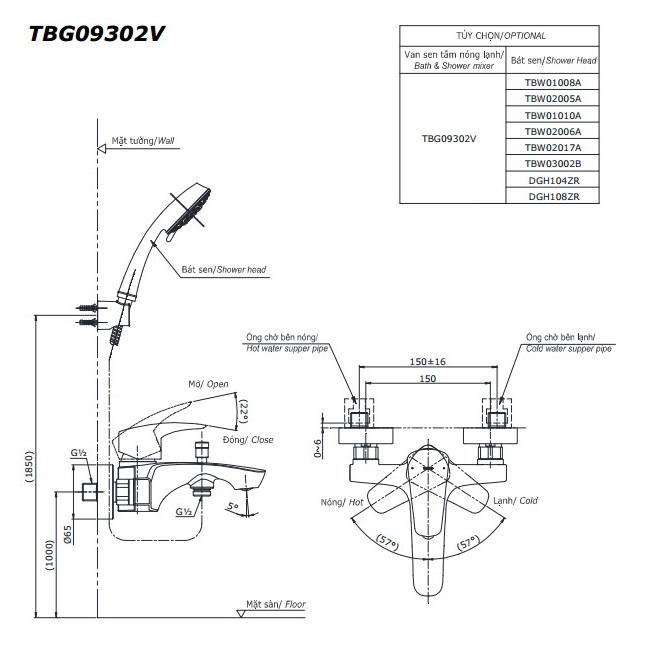 Vòi sen tắm TOTO TBG09302V/DGH104ZR nóng lạnh voi-sen-tam-toto-tbg09302v-dgh104zr-nong-lanh