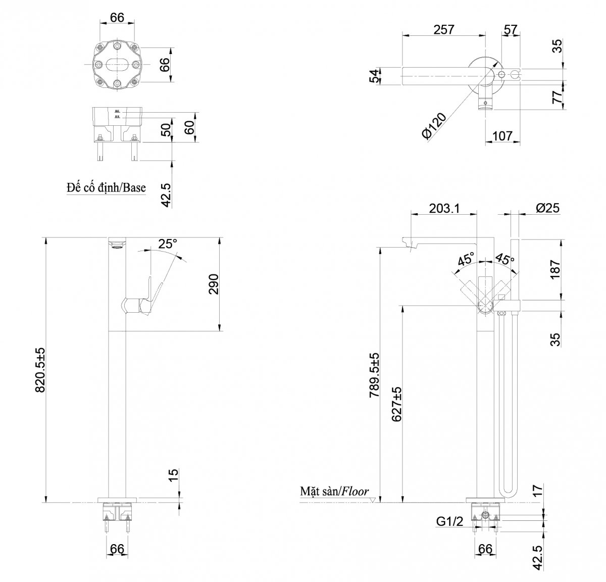 Vòi sen xả bồn tắm TOTO DM359CF voi-sen-xa-bon-tam-toto-dm359cf